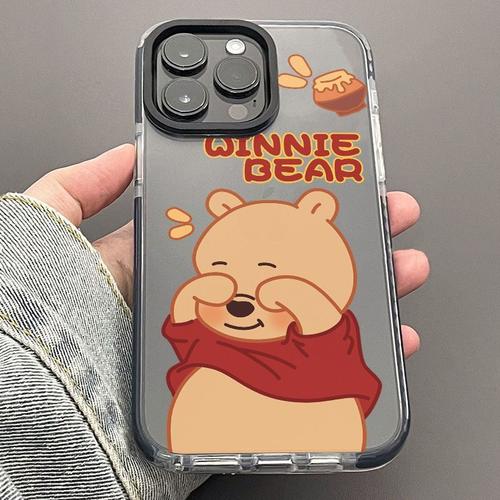 Coque De Téléphone Antichoc Disney Be Shy Winnie L'ourson Pour Iphone Belle Coque Anti-Chute Iphone 15 14 13 11 12 Pro Max Xs Poly 7 8 Plus Y2k