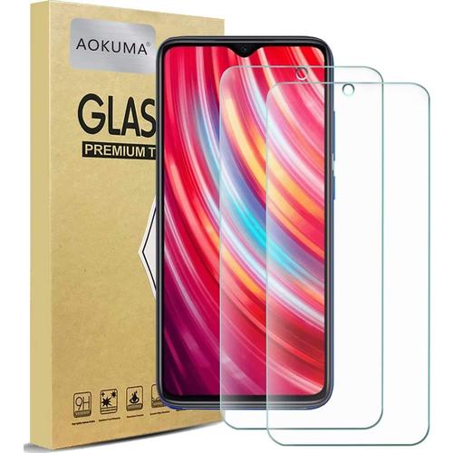 Xiaomi Redmi Note 8 Pro Verre Trempé, Lot De 2 Verre Trempé Xiaomi Redmi Note 8 Pro 0.26mm Extreme Résistant Aux Rayureshaut Définition Facile Installation Film Protection Écran