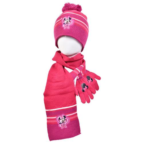 Ensemble Hiver Pour Enfant Licence Fantaisie 2022 Mauve Minnie Set 3 Pièces