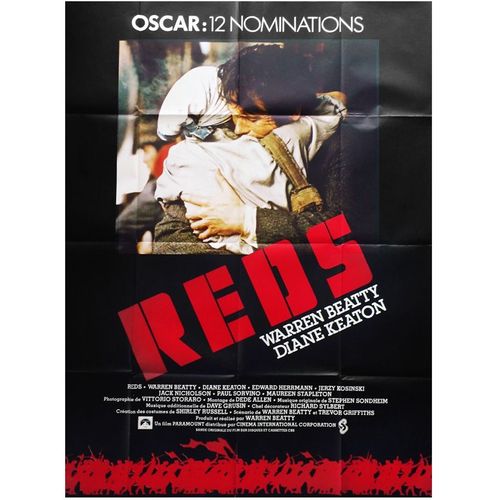 Reds - Véritable Affiche De Cinéma Pliée - Format 120x160 Cm - De Et Avec Warren Beatty, Diane Keaton, Edward Herrmann, Jack Nicholson, Paul Sorvino - 1981