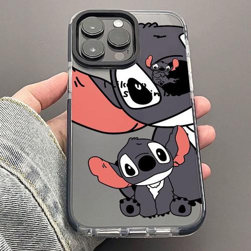 Coque De Téléphone Transparente Disney Two Stitch Belle Coque Anti-Chute Antichoc Iphone 15 14 13 11 12 Pro Max Xs Poly 7 8 Plus Y2k