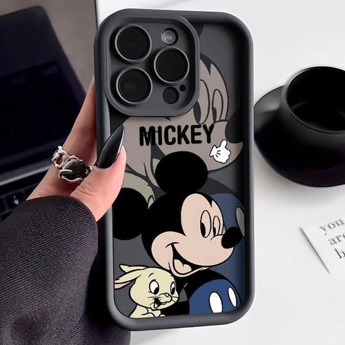 Coque De Téléphone Anti-Chute En Gel De Pton Coque Mignonne Disney Lovely Mickeys Minnies Mouses Iphone 15 14 13 12 11 Pro Max 8 Plus Poly Y2k