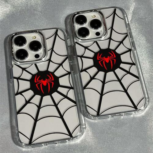 Coque De Téléphone Spider-Man Pour Iphone Coque Anti-Chute Étiquettes Spider Man Marvel Cool Absorbe Ouissant 15 14 13 11 12 Pro Max Xs Poly 7 8 Plus Y2k