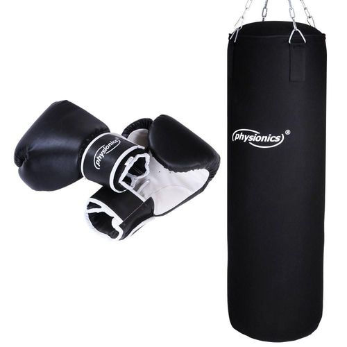 Sac De Frappe Boxe + Chaîne + Gants 10oz Sport Fitness Musculation Helloshop26 0701022