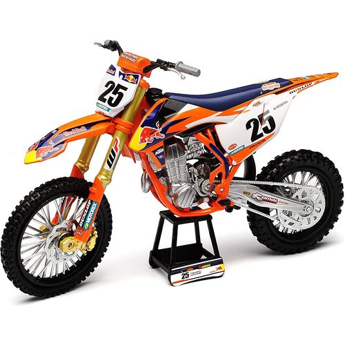 Moto Miniature New Ray Ktm 450 Sx-F Marvin Musquin Nr 25 Red Bull Supercross 1/6 Modell-New Ray
