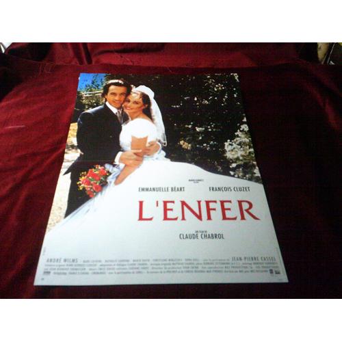 Affiche Original De Cinema 60 X 40 "L ' Enfer " Emmanuelle Beart , Francois Cluzet , Film De Claude Chabrol