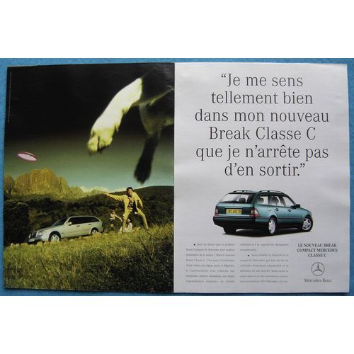 Publicité Papier -Voiture Mercedes Clase C Break Compact De 1996