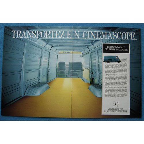 Publicité Papier - Véhicule Utilitaire Mercedes 609 D 3,5-7,5t De 1986