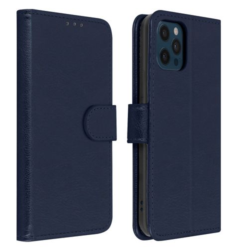 Étui Apple Iphone 12 Pro Max Protection Avec Porte-Carte Fonction Support Bleu