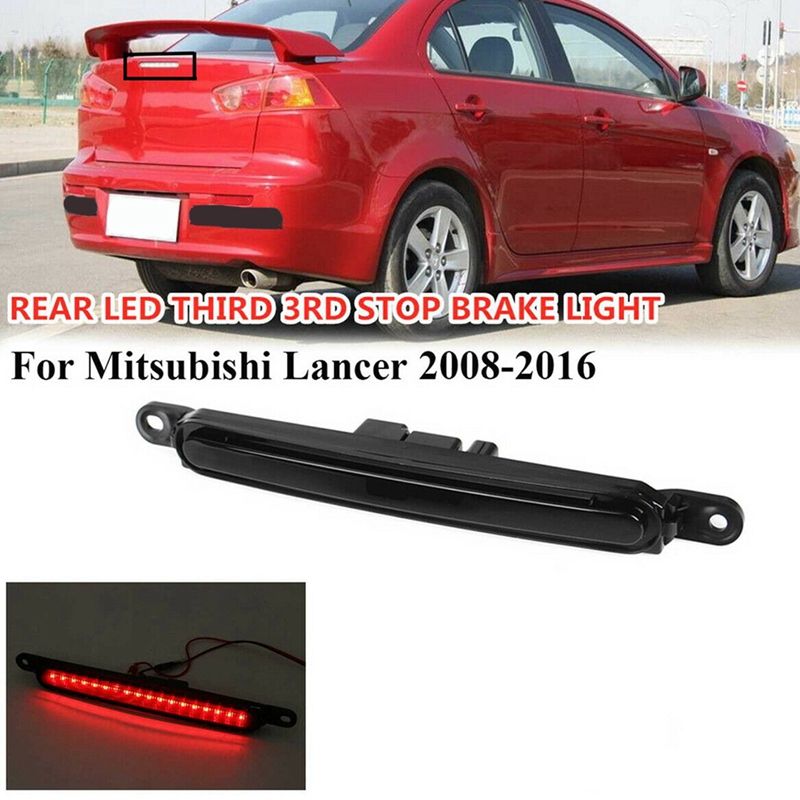 3ème Feu De Stop Led Pour Mitsubishi Lancer Sedan Evo 2008 ¿ 2016, Support Arrière Pour Coffre