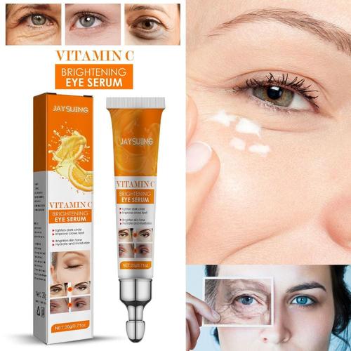 Sérum Anti-Âge Raffermissant À La Vitamine C Pour Les Yeux, Crème Hydratante Pour Les Soins De La Peau, Élimine Les Poches Sous Les Yeux, Estompe Les Ridules, 2 Pièces 