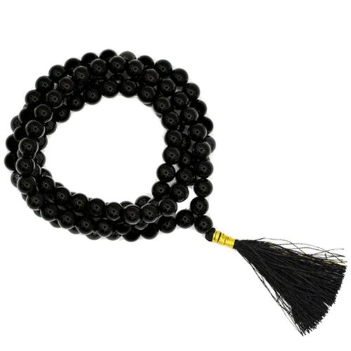 Mala En Tourmaline Noire Qualité Aa 108 Perles