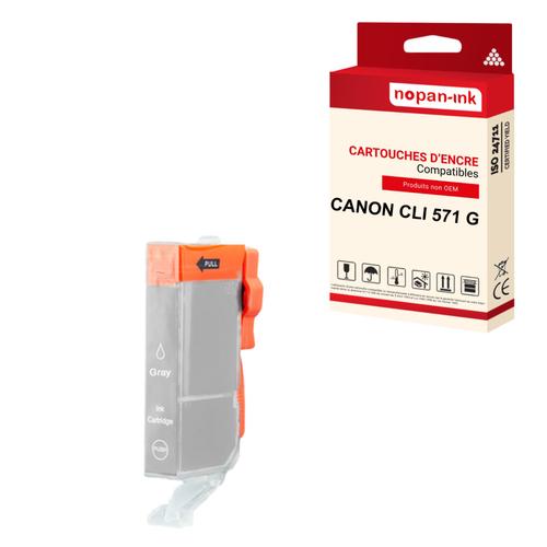 NOPAN-INK - x1 Cartouche compatible pour CANON CLI 571 XL CLI 571XL Gris pour Canon MG 7700 Series MG 7750 MG 7750 Series MG 7751 TS 8000 Series TS 8