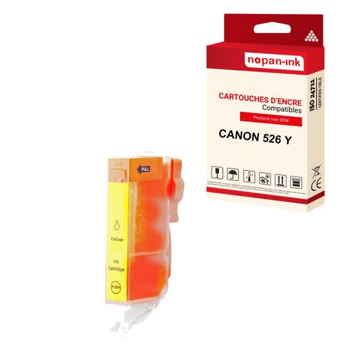 NOPAN-INK - x1 Cartouche compatible pour CANON CLI 526 XL CLI 526XL Yellow pour Canon IP 4850 IP 4950 IX 6500 Series IX 6550 MG 5150 MG 5250 MG 5300