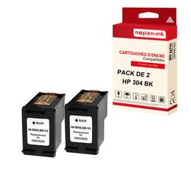 NOPAN-INK - x2 Cartouches compatibles pour HP 304 XL 304XL Noir