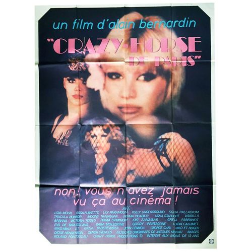 Crazy Horse De Paris - Véritable Affiche De Cinéma Pliée - Format 120x160 Cm - De Alain Bernardin Avec Lova Moor, John Lennox - 1977