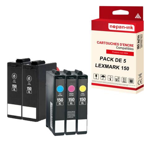 NOPAN-INK - x5 Cartouches 150 XL 150XL compatibles LEXMARK Lexmark Pro715 Pro915 S315 S415 S515