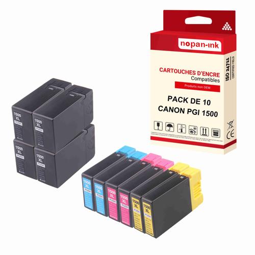 NOPAN-INK - x10 Cartouches compatibles pour CANON PGI 1500 XL PGI 1500XL compatibles CANON Canon Maxify MB 2000 Series MB 2050 MB 2100 Series MB 2150