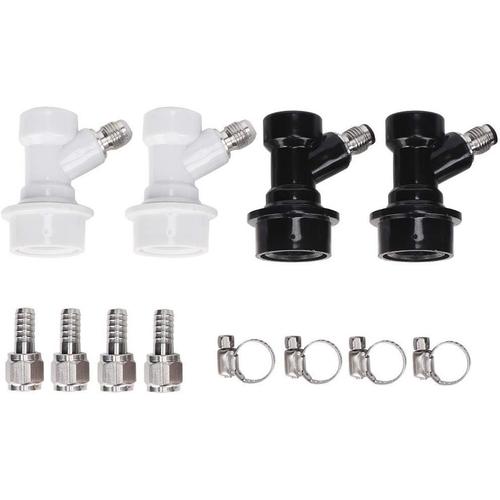 Keg Ball Lock, 4pcs Verrou ¿¿ Bille Filet¿¿E Keg Raccords En Plastique Connecteur Ball Lock Disconnects Kit Avec Adaptateur Pince Pour La Bi¿¿Re De Soda Jus De Fruits De L'eau