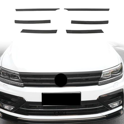 Bandes De Moulage En Maille Noire Mate Pour Pare-Choc Avant, Grille Centrale De Moulage, Garniture De Couverture, Pour Tiguan Mk2 2016 ¿ 2021
