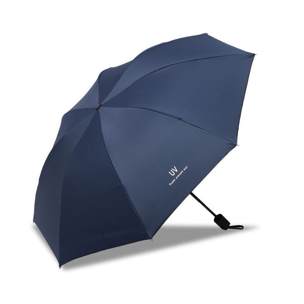 Lucky_Mall Parapluie de voyage coupe-vent - Compact et pliable - Parapluie inverse - Bleu marine Lucky_Mall