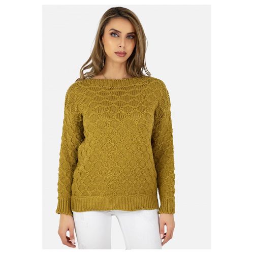 Pull Col Rond À Torsadesfemme Kaki S