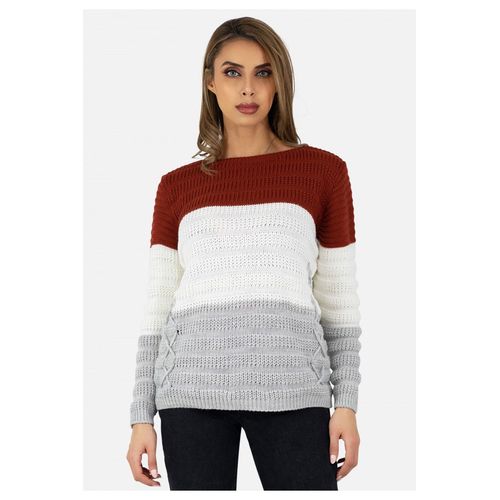 Pull Col Rond Grosse Maillefemme Blanc S