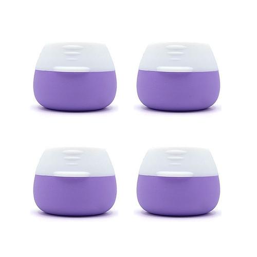 Lucky_Mall Boite D'emballage De Voyage En Silicone Violet, 4 Pieces, 20ml, Boite A Medicaments Lucky_Mall