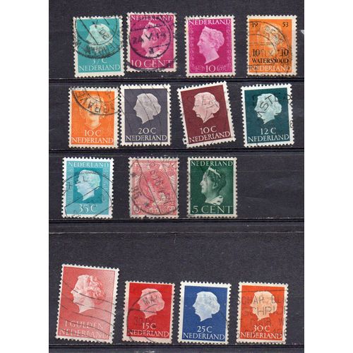 Pays-Bas- Lot De 15 Timbres Oblitérés- Reines