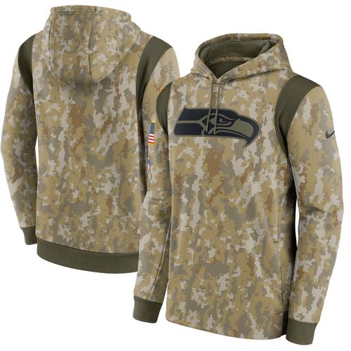 Sweat À Capuche Nike Camo Seattle Seahawks 2021 Salute To Service Therma Performance Pour Homme