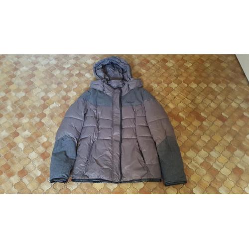 Blouson Matelassé Doublé Jandi Gris Avec Capuche Kaporal Taille L