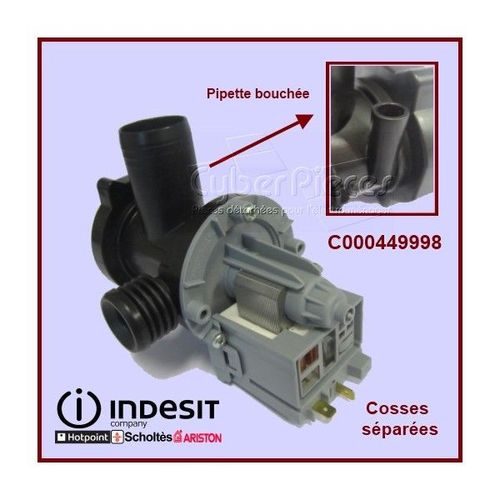 Pompe de vidange B41p819 d'origine Lave-linge C00044998 32021398 22150033660401 C00085617 C00050334 49052333 0022150033660401G C00855480 C00507308 C00309709 C00092264 C00076510 482000023505 INDESIT