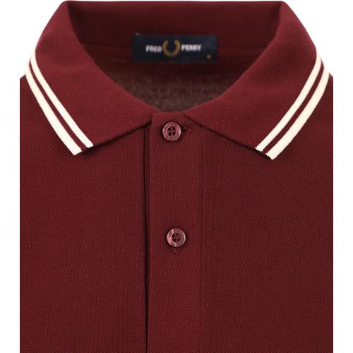 Fred Perry Polo M3600 Bordeaux Rouge Taille Xxl