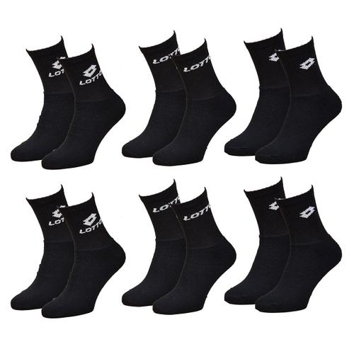 Chaussettes Homme Lotto Modèle Tennis -Assortiment Modèles Photos Selon Arrivages- Pack De 6 Paires Tennis Noires