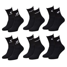 Chaussettes Homme Lotto Tennis Pack De 6 Paires Tennis Noires