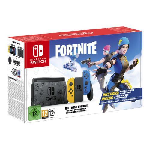 Nintendo Switch With Yellow And Blue Joy-Con - Fortnite Special Edition - Console De Jeux - Full Hd - Fortnite
