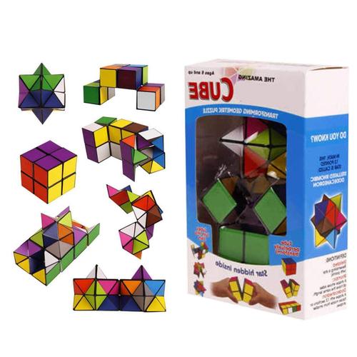 2-En-1 Magic Star Cube Infinity Speed Cube 3d Assemblage Soulager L'anxi¿¿T¿¿ Fidget Toy Durable Puzzle Cube Pour Enfants Adultes