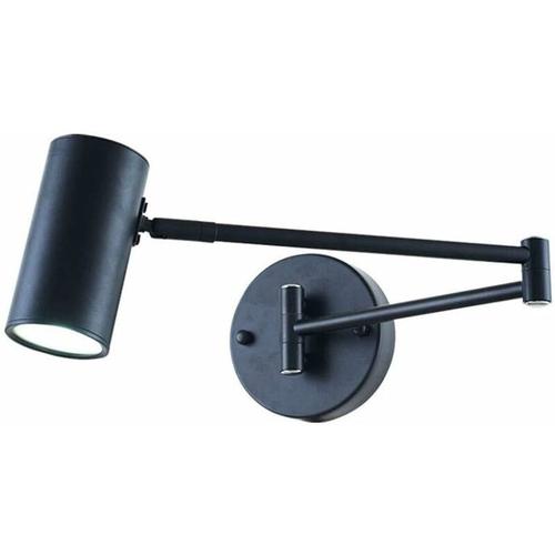 Applique Murale Reglable Pliante - Lampe Murale A Bras Articule En Fer Forge, Lampe De Chevet Avec Lumiere Tricolore Pour Maison, Lecture, Couloir, Salon Et Chambre - Noir Goodnice