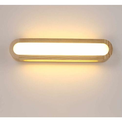 Applique Murale Led Interieur,Lampe Murale Bois Dimmable Led Mur Lumiere Pour Salon Chambre Escaliers Couloir Salle De Bain (45cm) Goodnice