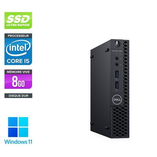 DELL Optiplex 3060 Mini Intel Core i5-8500T - 2.10 Ghz - Ram 8 Go - SSD 128 Go + HDD 500 Go