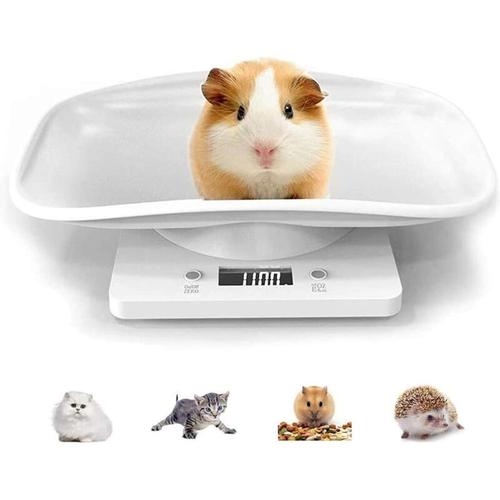 Balance Numerique Pour Petit Animaux Avec Ecran Lcd, 4 Modes De Ponderation,Pour Animaux Chats Chiens Cochon D'inde Hamster Et La Cuisine Mesurant,Capacite Jusqu'a 10kg/22lb Goodnice