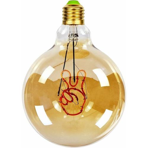 Ampoules Led Vintage Big Globe G125 4 W 220/240 V Pour Decoration De Lettres De L'alphabet,Super Jaune Chaud Goodnice