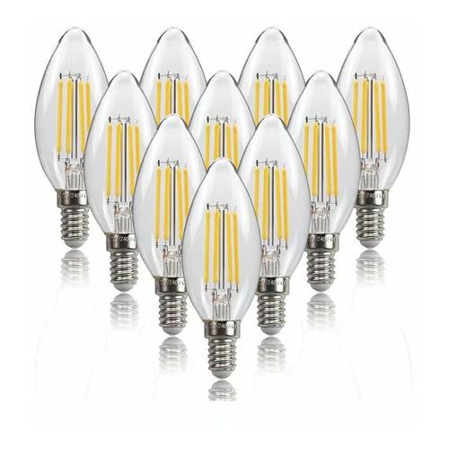 Lot De 10 Ampoules Led C35 A Filament 220 V/240 V 4 W Edison (C35 E14) Goodnice