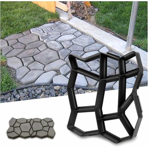 Moule Beton Forme Trottoirs Coffrage Forme Plastique Formes Pour Beton Dalles Pour Le Jardin 42,5 X 42,5 X 4 Cm Goodnice