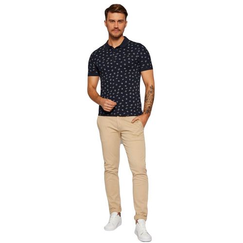 Polo Guess Full Logo Granatowy Homme Bleu