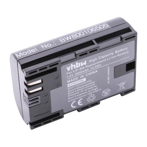 vhbw batterie compatible avec Canon XC10, XC15 appareil photo APRN (2000mAh, 7,2V, Li-Ion) avec puce d'information