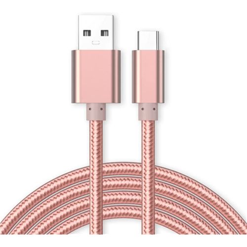 Cable Micro USB Nylon Renforce Longeur 2M Couleur Rose Little Boutik® Couleur :