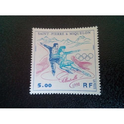 Timbre Saint Pierre Et Miquelon Yt 559 Jeux Olympiques-Albertville 1992 ( 0101104 )