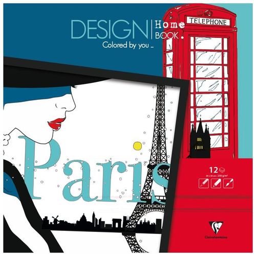 Clairefontaine Bloc Dessin Home Book 30 X 30 Cm Thèmes Villes