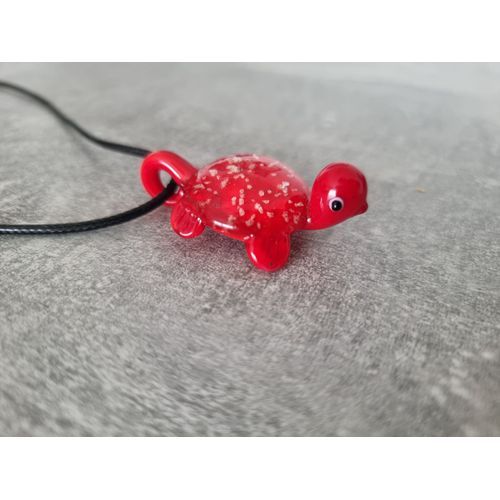 Collier Fantaisie Tortue Rouge